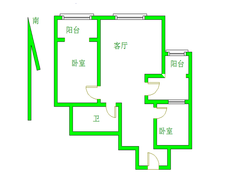 L冠芳园,2居室,1厅