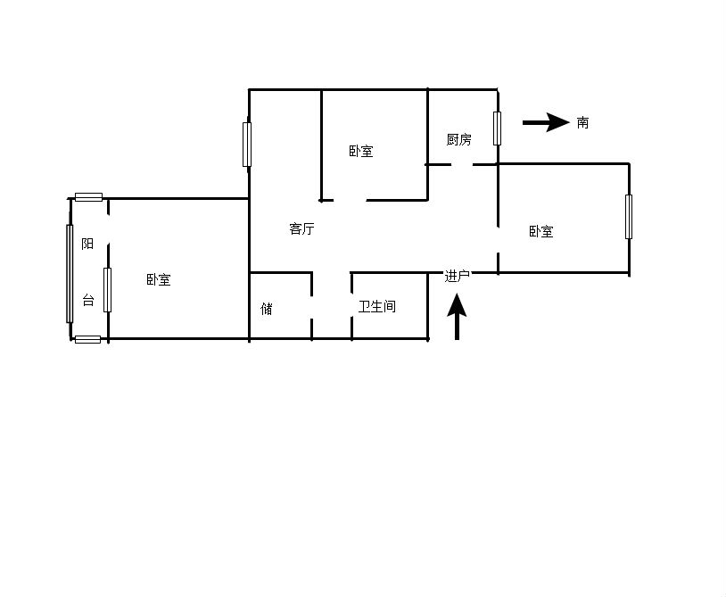 兴隆小区,2居室,1厅