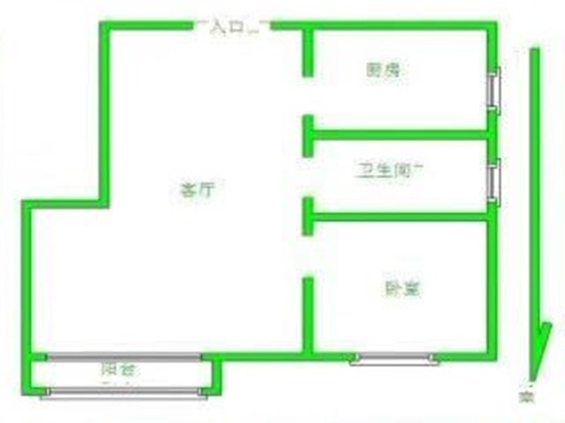 育新花园A区,1居室,1厅